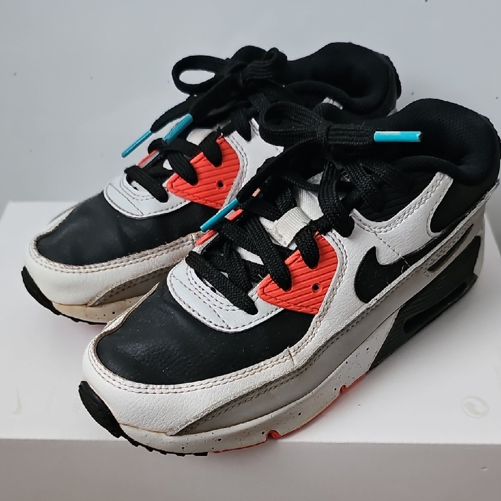 Nike Kids Black, White, and Red Sneakers
